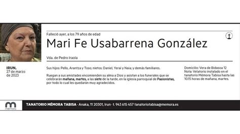 mari fe usabarrena|Mari Jose Usabarrena Profiles